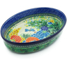 Polish Pottery Oval Baker 12&quot; Garden Delight UNIKAT