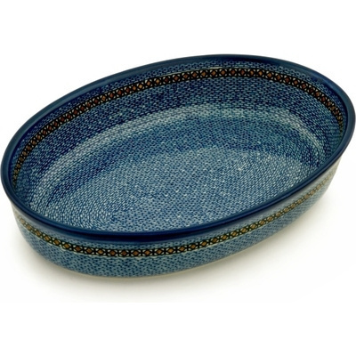 Polish Pottery Oval Baker 12&quot;