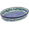 Polish Pottery Oval Baker 12&quot; Limeberry