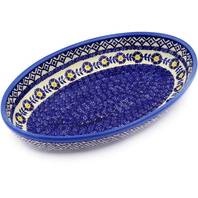 Polish Pottery Oval Baker 13&quot;