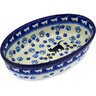 Polish Pottery Oval Baker 8" Boo Boo Kitty Paws