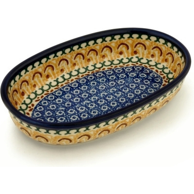 Polish Pottery Oval Baker 8&quot; Buena Vista