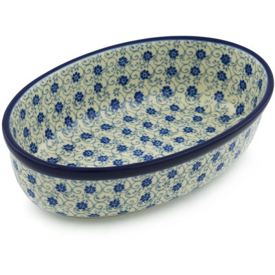 Polish Pottery Oval Baker 8"