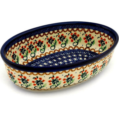 Polish Pottery Oval Baker 8"