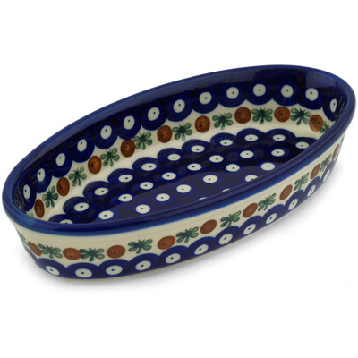 Polish Pottery Oval Baker 8&quot; Mosquito
