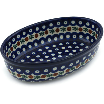 Polish Pottery Oval Baker 8" Mosquito