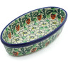 Polish Pottery Oval Baker 8&quot; Strawberries And Cream UNIKAT