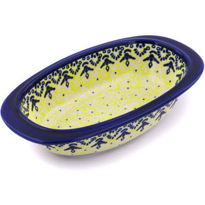 Polish Pottery Oval Baker 9&quot;