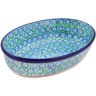Polish Pottery Oval Baker 9&quot; Lily Lovely