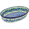 Polish Pottery Oval Baker 9&quot; Limeberry