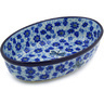 Polish Pottery Oval Baker 9" Misty Dragonfly