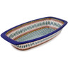 Polish Pottery Oval Baker with Handles 14&quot; Tuscan Countryside