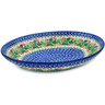 Polish Pottery Oval Bowl 10&quot; Blooming Rowan