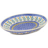 Polish Pottery Oval Bowl 10&quot; Field Of Wildflowers