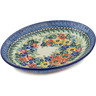 Polish Pottery Oval Bowl 10&quot; Iris Meadow UNIKAT