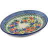 Polish Pottery Oval Bowl 10&quot; Iris Meadow UNIKAT