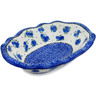 Polish Pottery Oval Bowl 11&quot; Lovely Blueberries