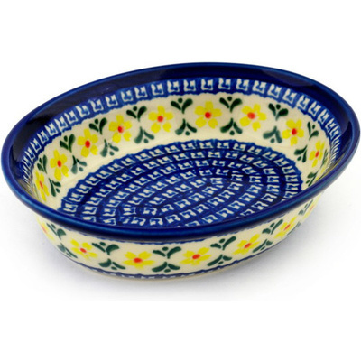 Polish Pottery Oval Bowl 6&quot;