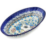 Polish Pottery Oval Bowl 7&quot; Solstice Bloom UNIKAT