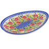 Polish Pottery Oval Platter 10&quot; Bloom Bells UNIKAT