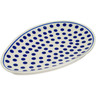 Polish Pottery Oval Platter 10&quot; Classic Polka Dot