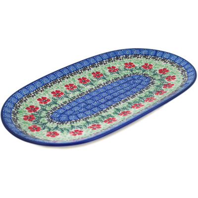 Polish Pottery Oval Platter 10&quot; Maraschino