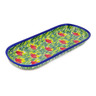 Polish Pottery Oval Platter 10&quot; Poppy Fever UNIKAT