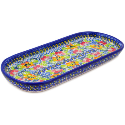Polish Pottery Oval Platter 10&quot; Spring Is Coming UNIKAT