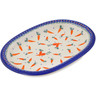 Polish Pottery Oval Platter 11" Carrot Delight