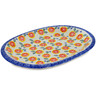 Polish Pottery Oval Platter 11&quot; Citrus Craze