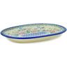 Polish Pottery Oval Platter 11&quot; Fresh Happiness UNIKAT