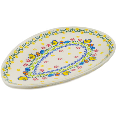 Polish Pottery Oval Platter 11&quot; Just Hatched