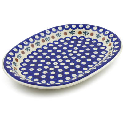 Polish Pottery Oval Platter 11&quot; Mosquito