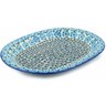 Polish Pottery Oval Platter 11&quot; Pansy Plenty