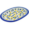 Polish Pottery Oval Platter 11&quot; Pineapple Parade
