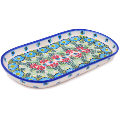 Polish Pottery Oval Platter 11&quot; Tunnel Vision UNIKAT