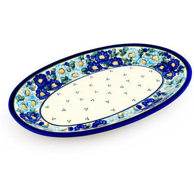 Polish Pottery Oval Platter 12&quot; Aura