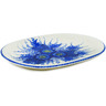Polish Pottery Oval Platter 14&quot; Blue Poppy Dream UNIKAT
