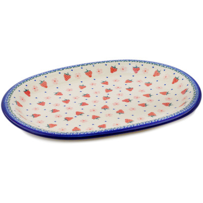 Polish Pottery Oval Platter 14&quot;
