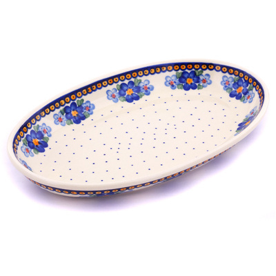 Polish Pottery Oval Platter 14&quot;