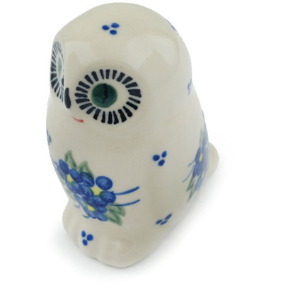 Polish Pottery Owl Figurine 4&quot; Poppy Triad