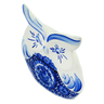 faience Owl Figurine 5&quot; Blue Bountiful Burst