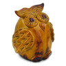 Polish Pottery Owl Figurine 5&quot; Honey Brown