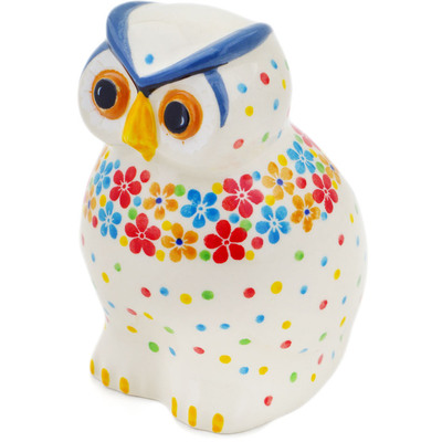 Polish Pottery Owl Figurine 5&quot; Joy