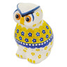 Polish Pottery Owl Figurine 5&quot; Sunshine Daisies