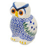 Polish Pottery Owl Figurine 5&quot; Water Tulip