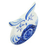 Faience Owl Figurine 6&quot; Blue Bountiful Burst