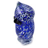 Glass Owl Figurine 6&quot; Blue