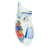 Faience Owl Figurine 9&quot; Little Flower Patch