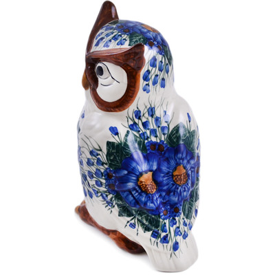 Polish Pottery Owl Figurine 9&quot; Poppy Punches